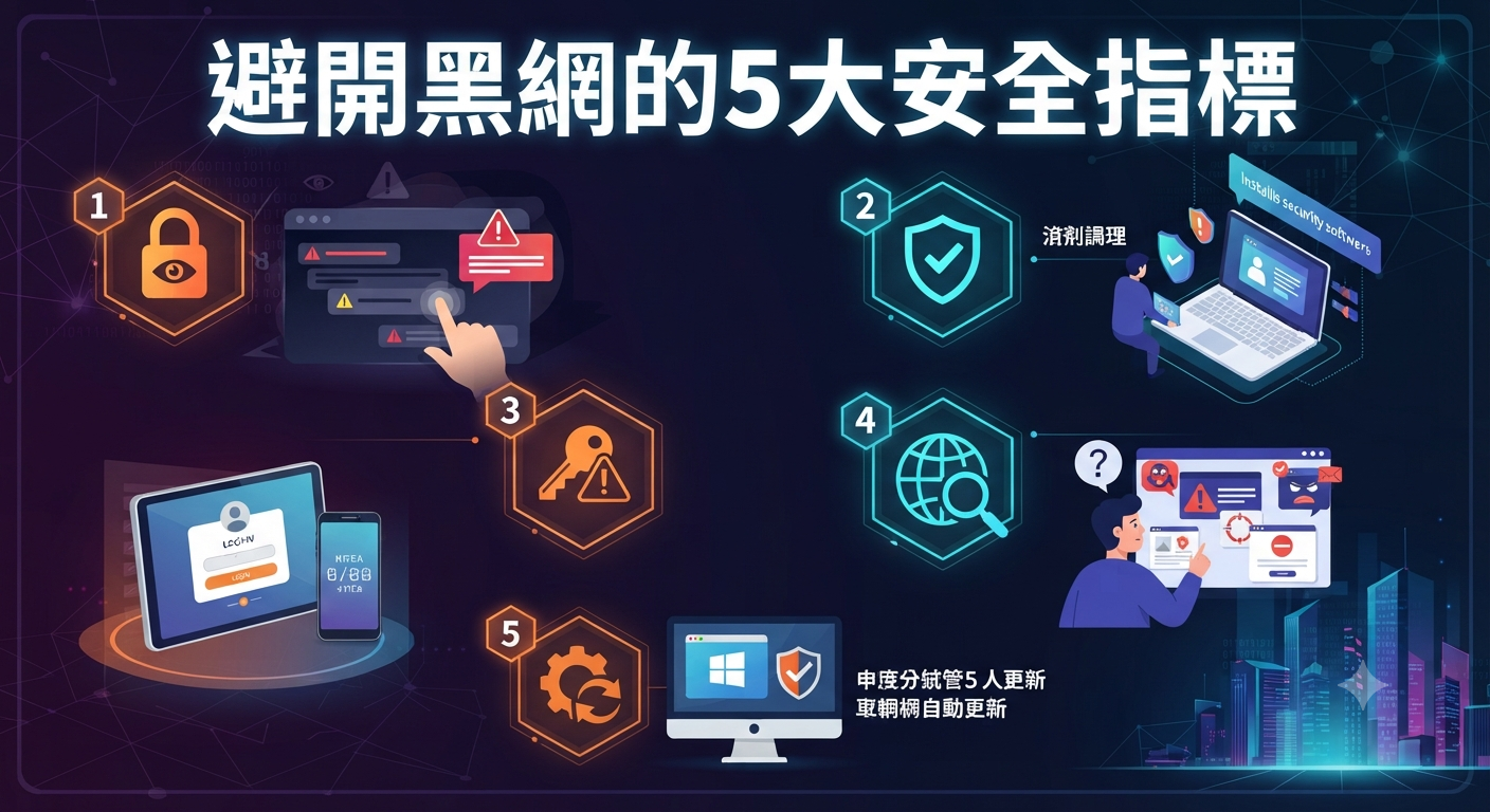 避開黑網的5大安全指標
