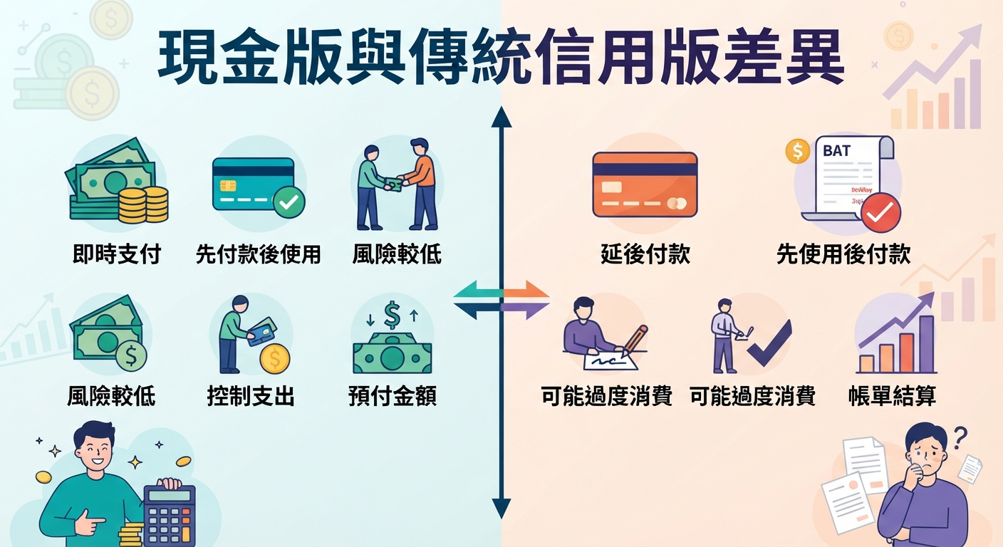 現金版與傳統信用版差異
